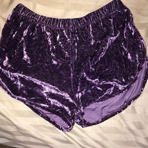 Velvet shorts
